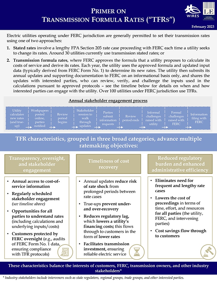 Click to download the LEI One-Pager for Transmission Formula Rates Primer