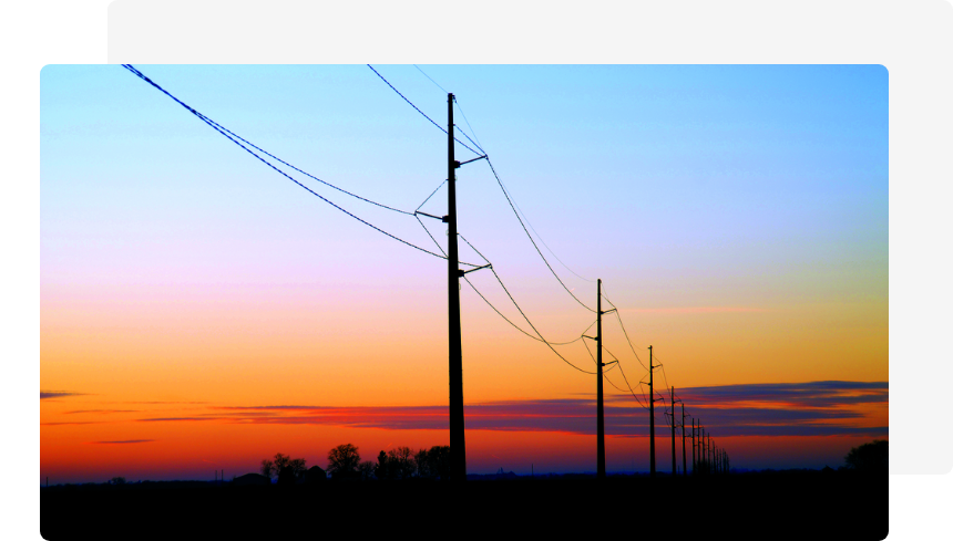 Transmission wires at sunset Transmission wires at sunset