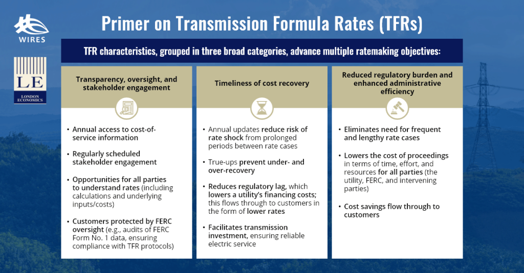 Three categories of TFR characteristics, which advance multiple ratemaking objectives