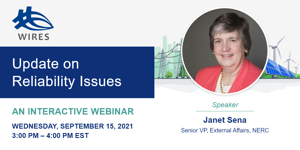 September 2021 Webinar – Janet Sena, Senior VP External Affairs at NERC